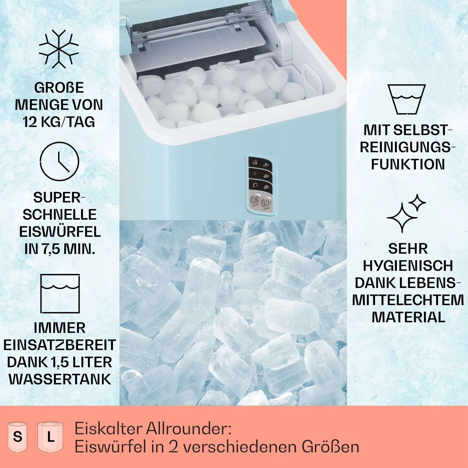 Albaron Eiswürfelmaschine Bullet-Eis 12 kg / 24 h 1,5 Ltr. Display Albaron Eiswürfelmaschine Bullet-Eis 12 Kg / 24 H 1,5 Ltr. Display -Klarstein Verkaufs 10040344 de 0002 logo