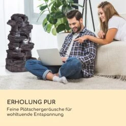 Stonehenge XL Solarbrunnen LED-Beleuchtung Polyresin Li-Ionen-Akku -Klarstein Verkaufs 10040348 de 0006 logo