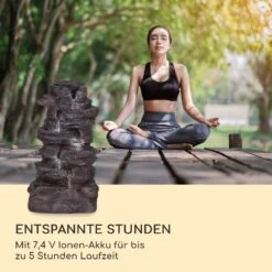 Stonehenge XL Solarbrunnen LED-Beleuchtung Polyresin Li-Ionen-Akku -Klarstein Verkaufs 10040348 de 0007 logo