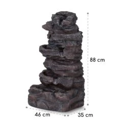 Stonehenge XL Solarbrunnen LED-Beleuchtung Polyresin Li-Ionen-Akku -Klarstein Verkaufs 10040348 yy 0008 dimensions