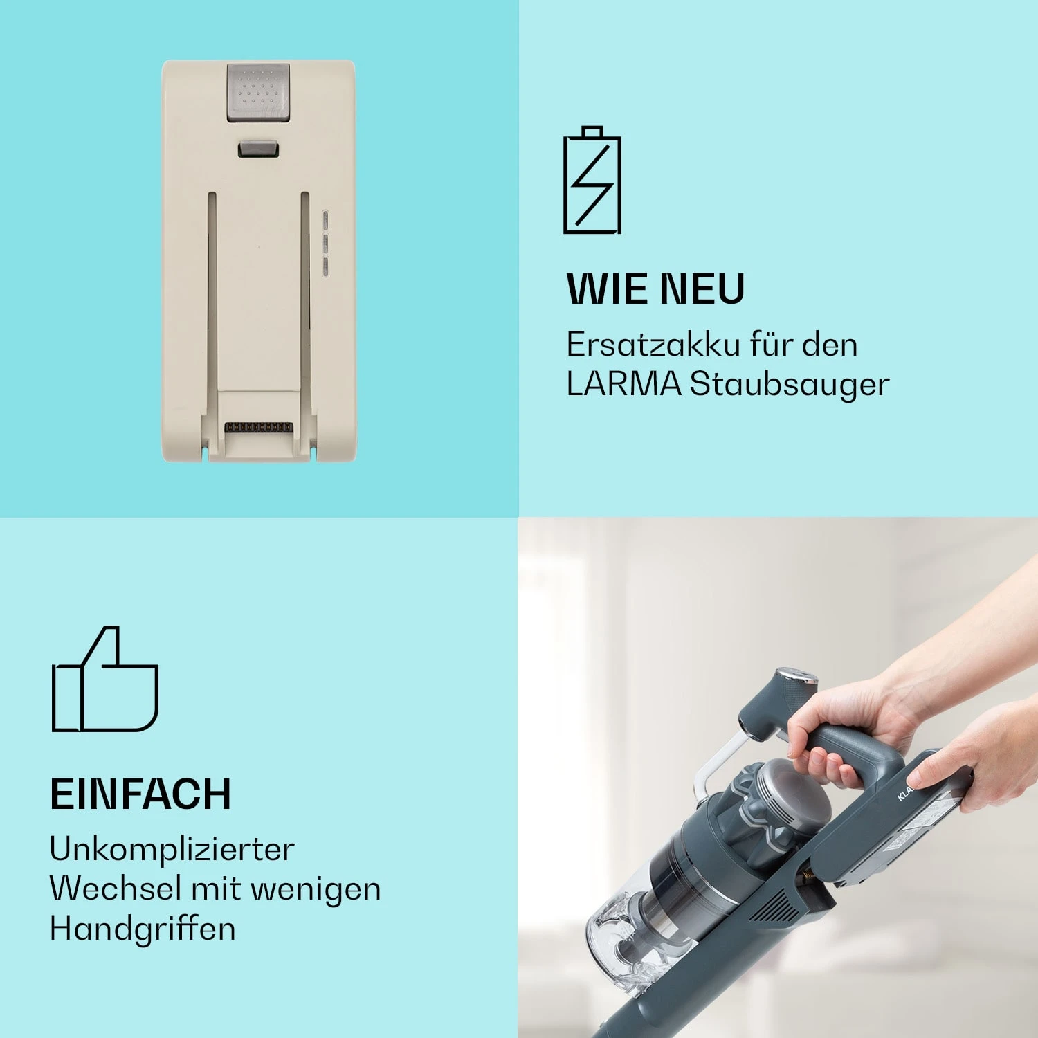 LARMA Staubsauger Ersatzakku 25,9V/2200 mAh LARMA Staubsauger Ersatzakku 25,9V/2200 MAh -Klarstein Verkaufs 10040350 de 0002 logo