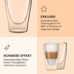 DUOS Doppelwandiges Glas 400 Ml Trinkglas Espresso Borosilikatglas 5 DUOS Doppelwandiges Glas 400 Ml Trinkglas Espresso Borosilikatglas -Klarstein Verkaufs 10040365 de 0006 logo