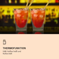 DUOS Doppelwandiges Glas | Thermoglas | 310 Ml | Trinkglas | Espressoglas, Teeglas, Shotglas | Für Heiße Und Kalte Getränke | Borosilikatglas| Hitze- Und Kältebeständig | Handgemacht | Spülmaschinenfest | Schwebe-Effekt -Klarstein Verkaufs 10040372 de 0004 logo