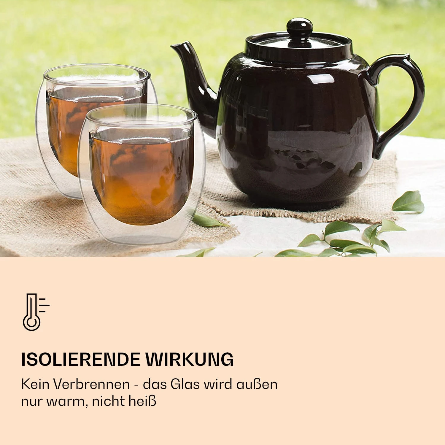 DUOS Jumbo doppelwandiges Glas 310 ml Thermofunktion Edelstahl-Löffel DUOS Jumbo Doppelwandiges Glas 310 Ml Thermofunktion Edelstahl-Löffel -Klarstein Verkaufs 10040388 de 0002 logo