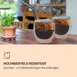 DUOS Jumbo Doppelwandiges Glas 410 Ml Thermofunktion Inkl. Edelstahl-Löffel 2 DUOS Jumbo Doppelwandiges Glas 410 Ml Thermofunktion Inkl. Edelstahl-Löffel -Klarstein Verkaufs 10040397 de 0003 logo