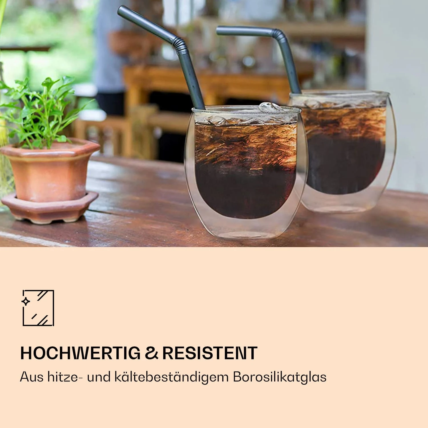 DUOS Jumbo doppelwandiges Glas 410 ml Thermofunktion inkl. Edelstahl-Löffel DUOS Jumbo Doppelwandiges Glas 410 Ml Thermofunktion Inkl. Edelstahl-Löffel -Klarstein Verkaufs 10040397 de 0003 logo
