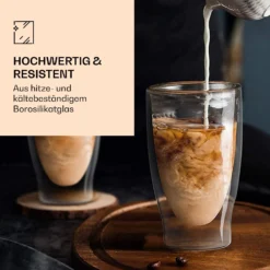 DUOS Doppelwandiges Glas 80, 200, 310, 400 Ml Thermofunktion Inkl. Edelstahl-Löffel -Klarstein Verkaufs 10040399 de 0004 logo
