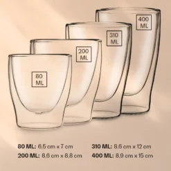 DUOS Doppelwandiges Glas 80, 200, 310, 400 Ml Thermofunktion Inkl. Edelstahl-Löffel -Klarstein Verkaufs 10040399 yy 0007 logo