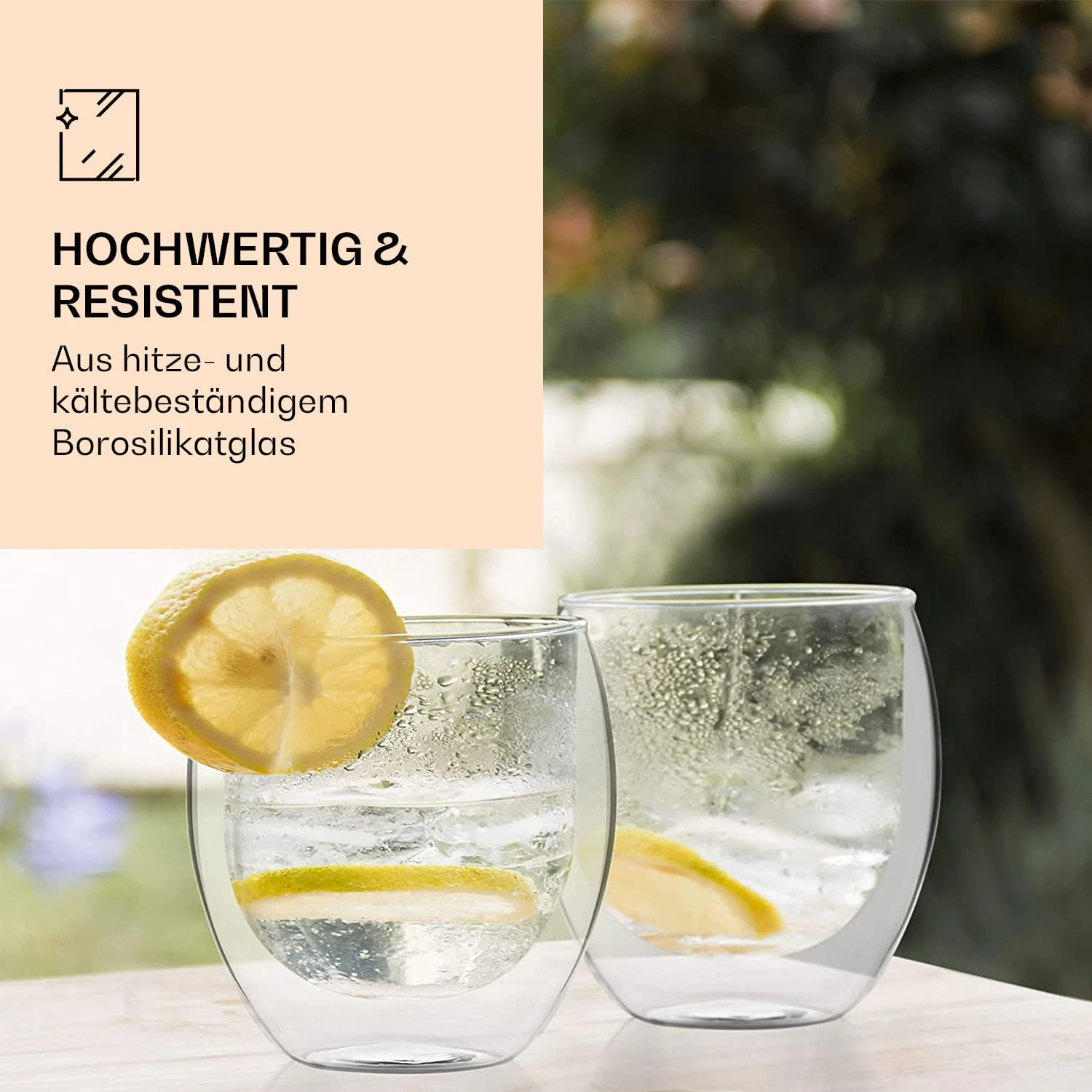 DUOS doppelwandiges Glas 80 ml Thermofunktion inkl. Edelstahl-Löffel DUOS Doppelwandiges Glas 80 Ml Thermofunktion Inkl. Edelstahl-Löffel -Klarstein Verkaufs 10040400 de 0003 logo