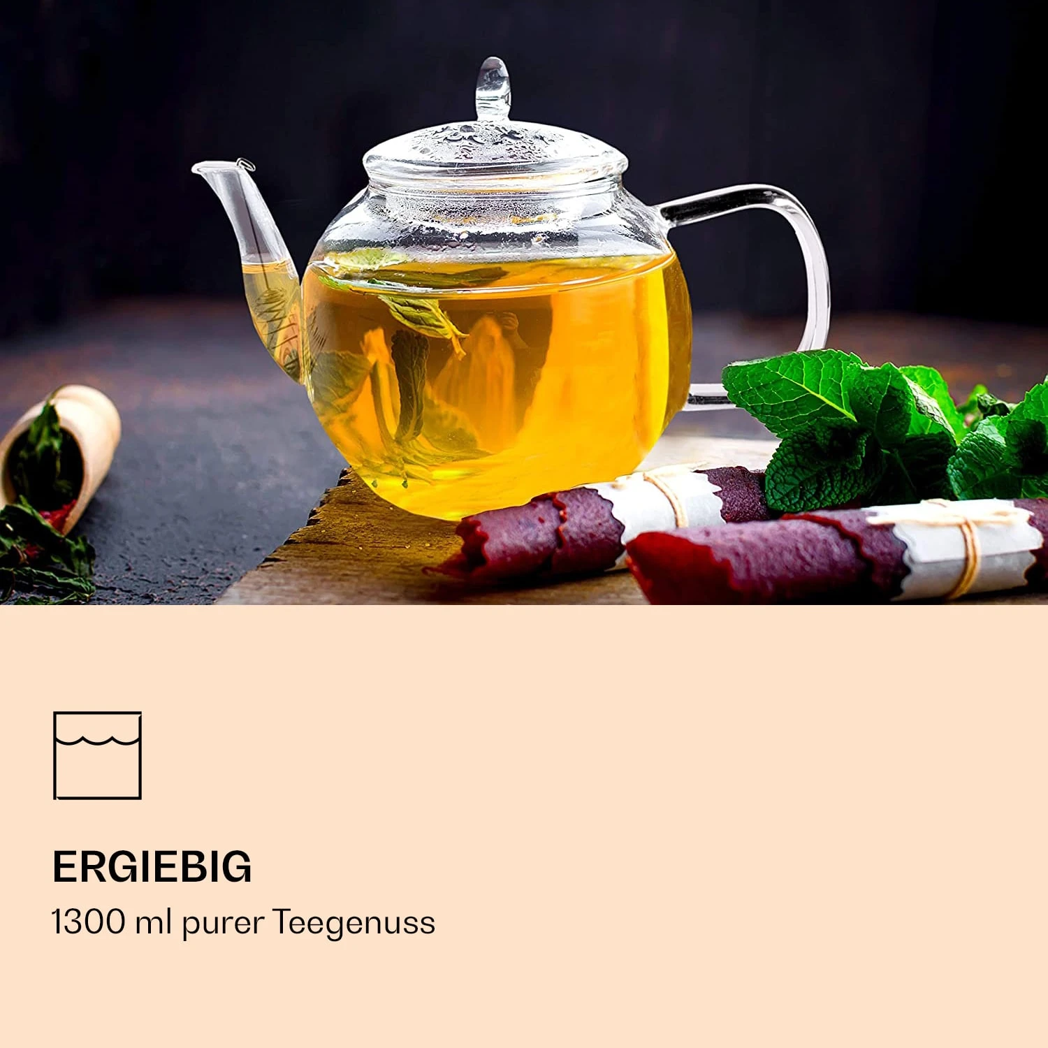 Bedida Teekanne 1300ml inkl 6 Teerosen Mix Bedida Teekanne 1300ml Inkl 6 Teerosen Mix -Klarstein Verkaufs 10040416 de 0002 logo