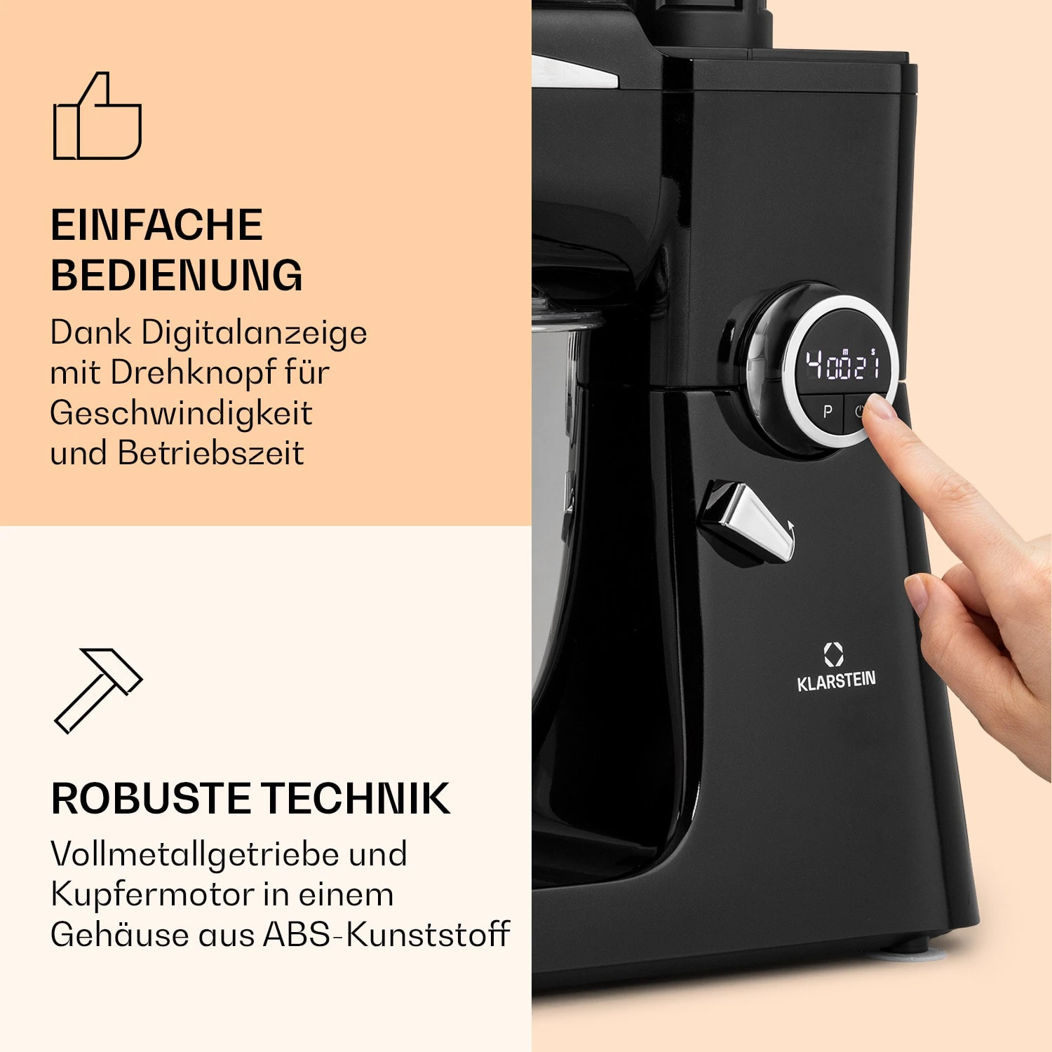 Renata Rossa Küchenmaschine 3-in-1 2000W 2,7PS 5Ltr Edelstahl BPA-frei Renata Rossa Küchenmaschine 3-in-1 2000W 2,7PS 5Ltr Edelstahl BPA-frei -Klarstein Verkaufs 10040500 de 0003 logo
