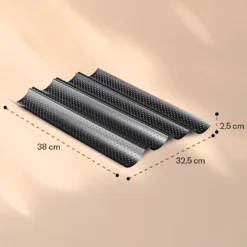 Feelino Baguettblech 4 Mulden -Klarstein Verkaufs 10040542 yy 0006 dimensions