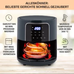 Crisp-Pro Heißluftfritteuse Air Fryer 1400W 3,5 Ltr 8 Programme Timer 1 Crisp-Pro Heißluftfritteuse Air Fryer 1400W 3,5 Ltr 8 Programme Timer -Klarstein Verkaufs 10040701 de 0002 logo