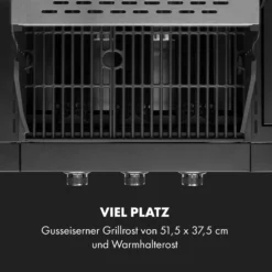 Valdosta 3.1 Gasgrill 3 X 2,8 KW + 2,5 KW Brenner Edelstahl Mobil -Klarstein Verkaufs 10040704 de 0003 logo