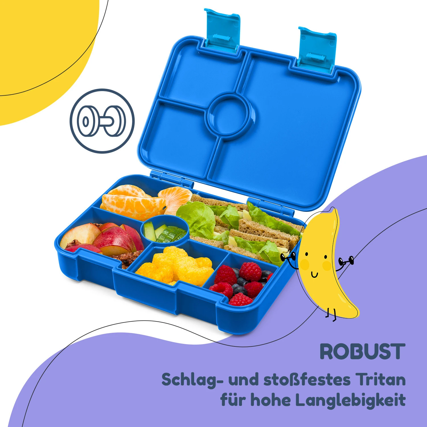 schmatzfatz by Lite Lunchbox 6 Fächer 20,8x4,5x15 cm BPA-frei Tritan Schmatzfatz By Lite Lunchbox 6 Fächer 20,8x4,5x15 Cm BPA-frei Tritan -Klarstein Verkaufs 10040714 de 0006 logo