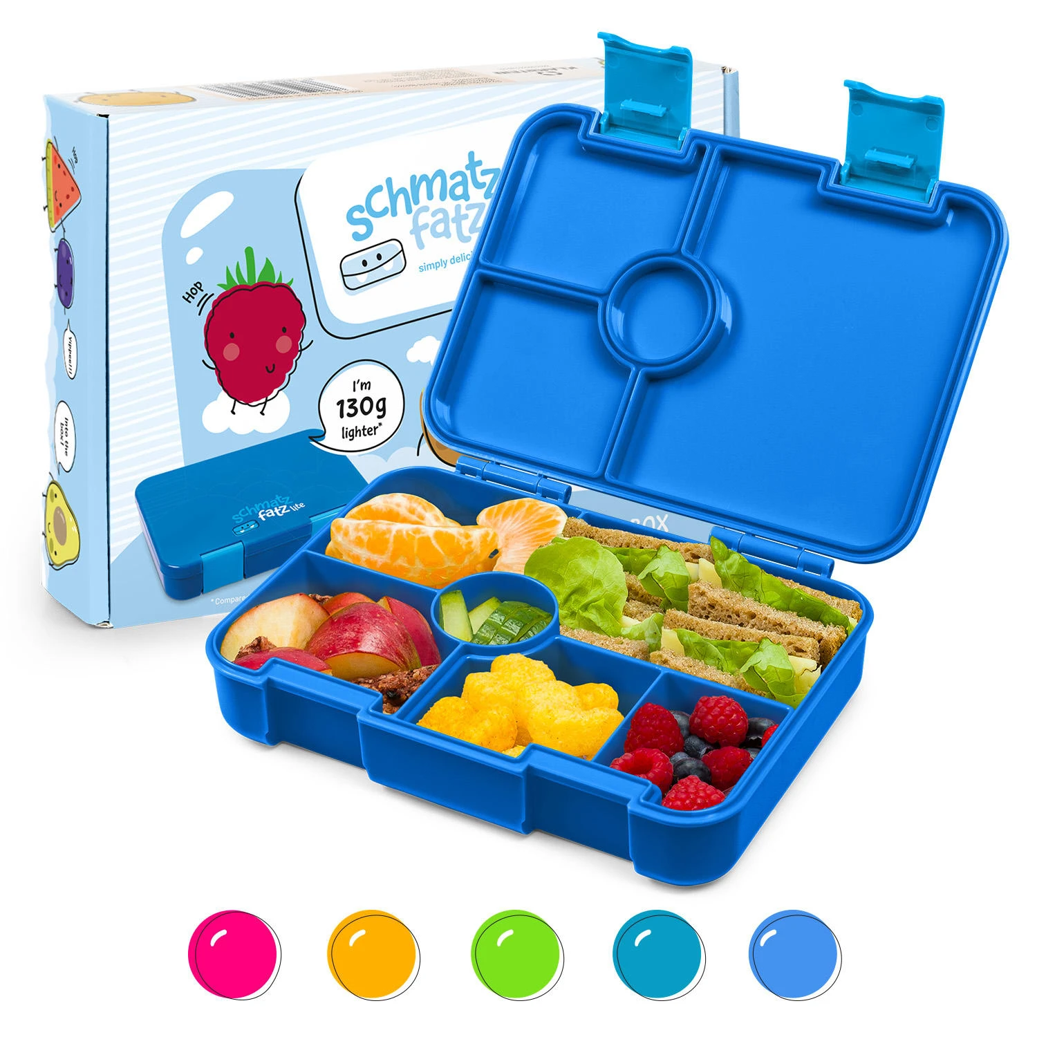 schmatzfatz by Lite Lunchbox 6 Fächer 20,8x4,5x15 cm BPA-frei Tritan Schmatzfatz By Lite Lunchbox 6 Fächer 20,8x4,5x15 Cm BPA-frei Tritan -Klarstein Verkaufs 10040714 yy 0001 titel