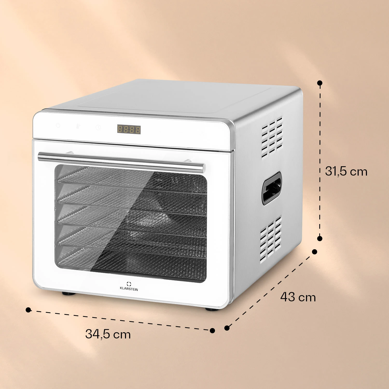 Shaftesbury Dörrautomat 700W Timer-Funktion 35-85°C digitales Touch-Display Shaftesbury Dörrautomat 700W Timer-Funktion 35-85°C Digitales Touch-Display -Klarstein Verkaufs 10040728 yy 0007 logo
