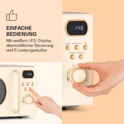 Julieta Mikrowelle Mit Grill 20l 700 / 800 W Ø25,5cm 8 Programme -Klarstein Verkaufs 10040731 de 0005 logo