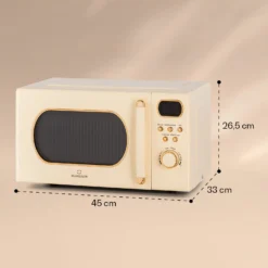 Julieta Mikrowelle Mit Grill 20l 700 / 800 W Ø25,5cm 8 Programme -Klarstein Verkaufs 10040731 yy 0007 dimensions