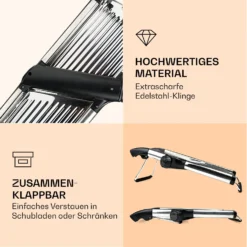 Mandoline Küchenhobel Gourmet Edelstahl 1 Bis 9 Mm Julienne-Schneider -Klarstein Verkaufs 10040835 de 0005 logo