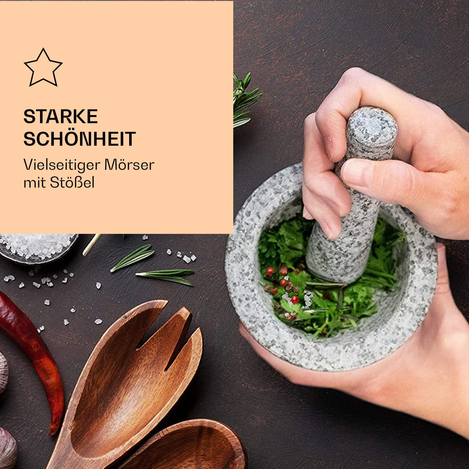 Mörser mit Stößel 360 ml geriffelte Innenseite rutschfest Mörser Mit Stößel 360 Ml Geriffelte Innenseite Rutschfest -Klarstein Verkaufs 10040838 de 0002 logo