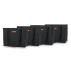 Einkaufstasche 4er Set Wiederverwendbar Waschbar Faltbar Verstärkt