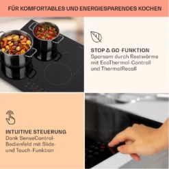 Virtuosa 5 Einbaukochfeld 5 Zonen 8500W Glaskeramik -Klarstein Verkaufs 10041117 de 0004 usp