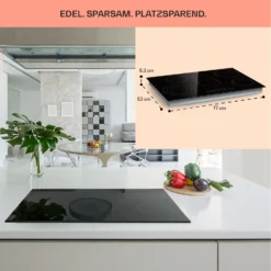 Virtuosa 5 Einbaukochfeld 5 Zonen 8500W Glaskeramik -Klarstein Verkaufs 10041117 de 0006 usp