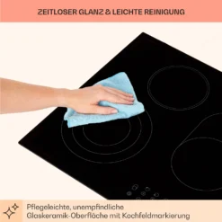 Virtuosa 5 Einbaukochfeld 5 Zonen 8500W Glaskeramik -Klarstein Verkaufs 10041117 de 0007 usp