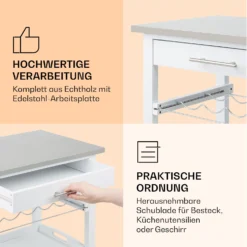 Vermont Servierwagen Küchenwagen 5 Etagen Holz Edelstahl Mobil -Klarstein Verkaufs 10041118 de 0005 logo