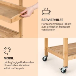 Vermont Servierwagen Küchenwagen 5 Etagen Holz Edelstahl Mobil -Klarstein Verkaufs 10041119 de 0006 logo