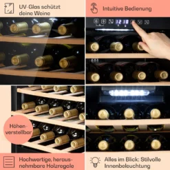 Barossa 29 Duo Weinkühlschrank 29 Fl 80 Ltr 2 Zonen Drucktasten 4 Barossa 29 Duo Weinkühlschrank 29 Fl 80 Ltr 2 Zonen Drucktasten -Klarstein Verkaufs 10041124 de 0005 usp