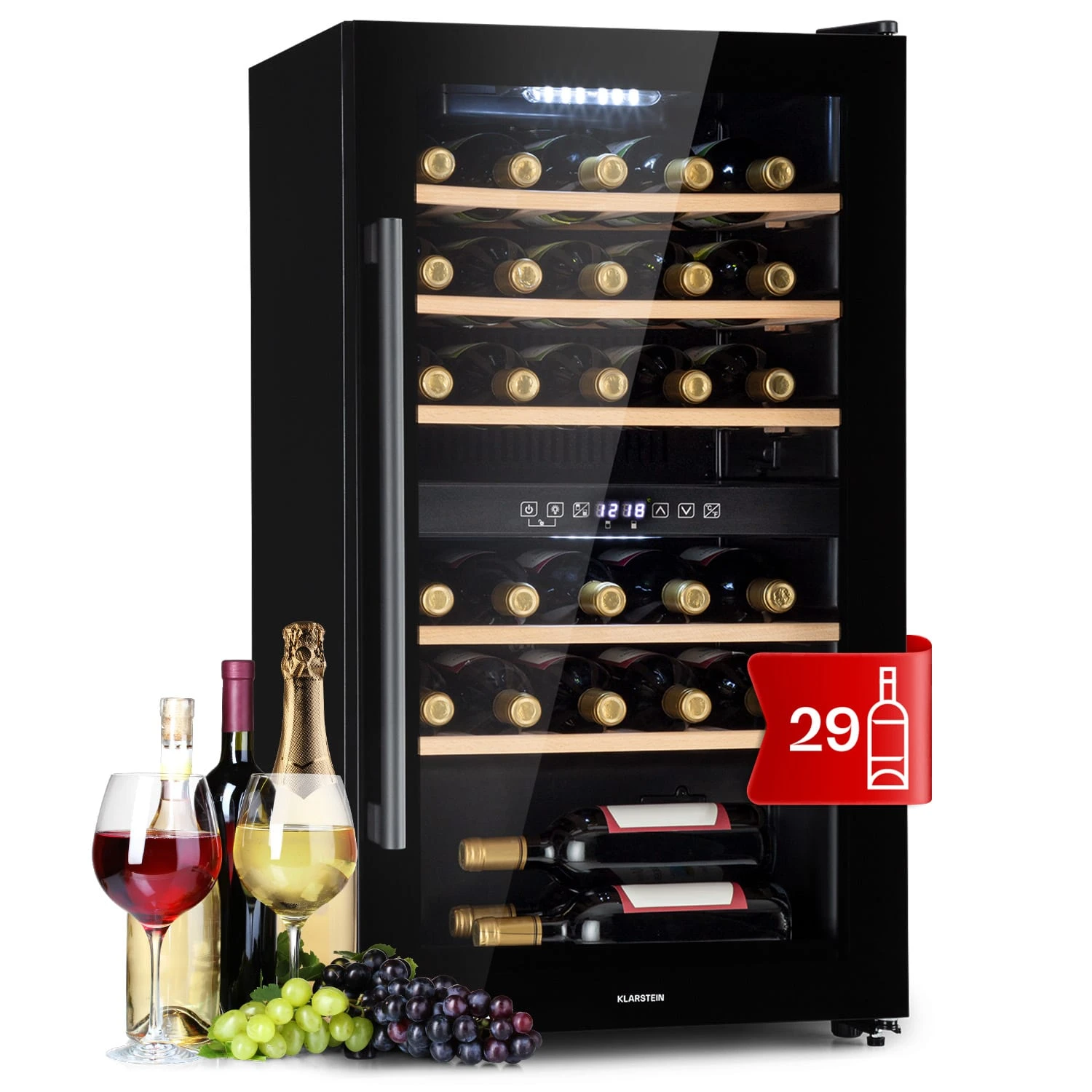Barossa 29 Duo Weinkühlschrank 29 Fl 80 Ltr 2 Zonen Drucktasten Barossa 29 Duo Weinkühlschrank 29 Fl 80 Ltr 2 Zonen Drucktasten -Klarstein Verkaufs 10041124 yy 0001 main