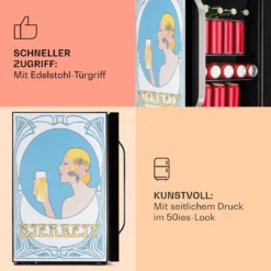 Beersafe 70 Bierzeit Edition Kühlschrank 70 Ltr 3 Böden Glas Edelstahl 3 Beersafe 70 Bierzeit Edition Kühlschrank 70 Ltr 3 Böden Glas Edelstahl -Klarstein Verkaufs 10041176 de 0004 usp