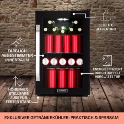 Beersafe 70 Bierzeit Edition Kühlschrank 70 Ltr 3 Böden Glas Edelstahl 5 Beersafe 70 Bierzeit Edition Kühlschrank 70 Ltr 3 Böden Glas Edelstahl -Klarstein Verkaufs 10041176 de 0006 usp