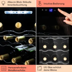 Barolo 12 Uno Weinkühlschrank 37 Ltr 12 Flaschen 11-18°C SingleZone -Klarstein Verkaufs 10041205 de 0005 usp