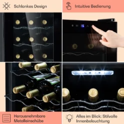 Barolo 15 Uno Weinkühlschrank 48 Ltr 15 Flaschen 11-18°C SingleZone -Klarstein Verkaufs 10041207 de 0005 usp