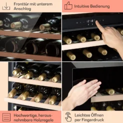 Rhône 25 Duo Weinkühlschrank Kompression 2 Zonen 75 Ltr / 25 Flaschen -Klarstein Verkaufs 10041239 de 0005 usp