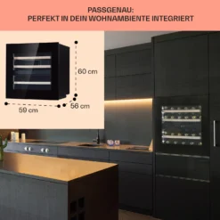 Rhône 25 Duo Weinkühlschrank Kompression 2 Zonen 75 Ltr / 25 Flaschen -Klarstein Verkaufs 10041239 de 0006 usp