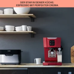 BellaVita Kaffeemaschine 3-in-1 1450 W 20 Bar Milchschäumer -Klarstein Verkaufs 10041240 de 0004 usp
