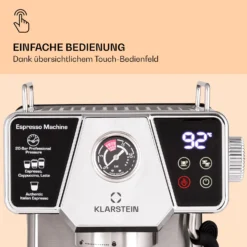 Libeica Espressomaschine 19 Bar Ca. 10 Tassen 1,8 Liter Milchschaum -Klarstein Verkaufs 10041253 de 0003 logo