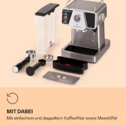 Libeica Espressomaschine 19 Bar Ca. 10 Tassen 1,8 Liter Milchschaum -Klarstein Verkaufs 10041253 de 0007 logo