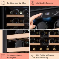 Vinsider 36 Built-In Uno Einbau-Weinkühlschrank 36 Flaschen 92 Ltr Edelstahl -Klarstein Verkaufs 10041288 de 0005 usp