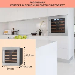 Vinsider 36 Built-In Uno Einbau-Weinkühlschrank 36 Flaschen 92 Ltr Edelstahl -Klarstein Verkaufs 10041288 de 0006 usp