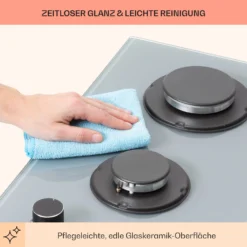 Firetale Gaskochfeld 2-flammig Aluminium-Brenner Erdgas/Propangas Inkl. Schlauch Und Druckminderer -Klarstein Verkaufs 10041301 de 0007 usp