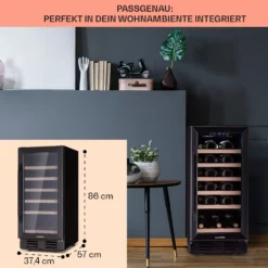 Vinovilla 29 Built-In Weinkühlschrank 81 L / 29 Fl. 1 Zone Glastür Edelstahl 5 Vinovilla 29 Built-In Weinkühlschrank 81 L / 29 Fl. 1 Zone Glastür Edelstahl -Klarstein Verkaufs 10041309 de 0006 logo