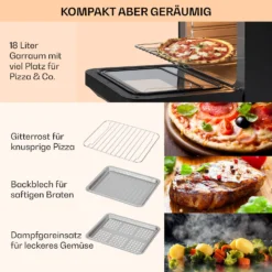 Vita Pro Heißluftfritteuse Dampfgaren 2450 W 18 Ltr 800 Ml Wassertank 5 Vita Pro Heißluftfritteuse Dampfgaren 2450 W 18 Ltr 800 Ml Wassertank -Klarstein Verkaufs 10041333 de 0006 usp