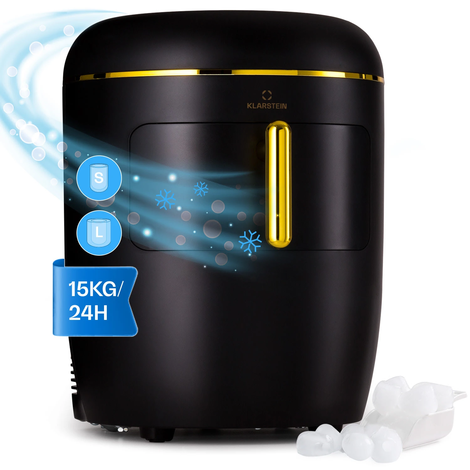 Passau Eiswürfelmaschine 2 Größen 15 kg/24 h Auto-Clean Passau Eiswürfelmaschine 2 Größen 15 Kg/24 H Auto-Clean -Klarstein Verkaufs 10041343 yy 0001 main