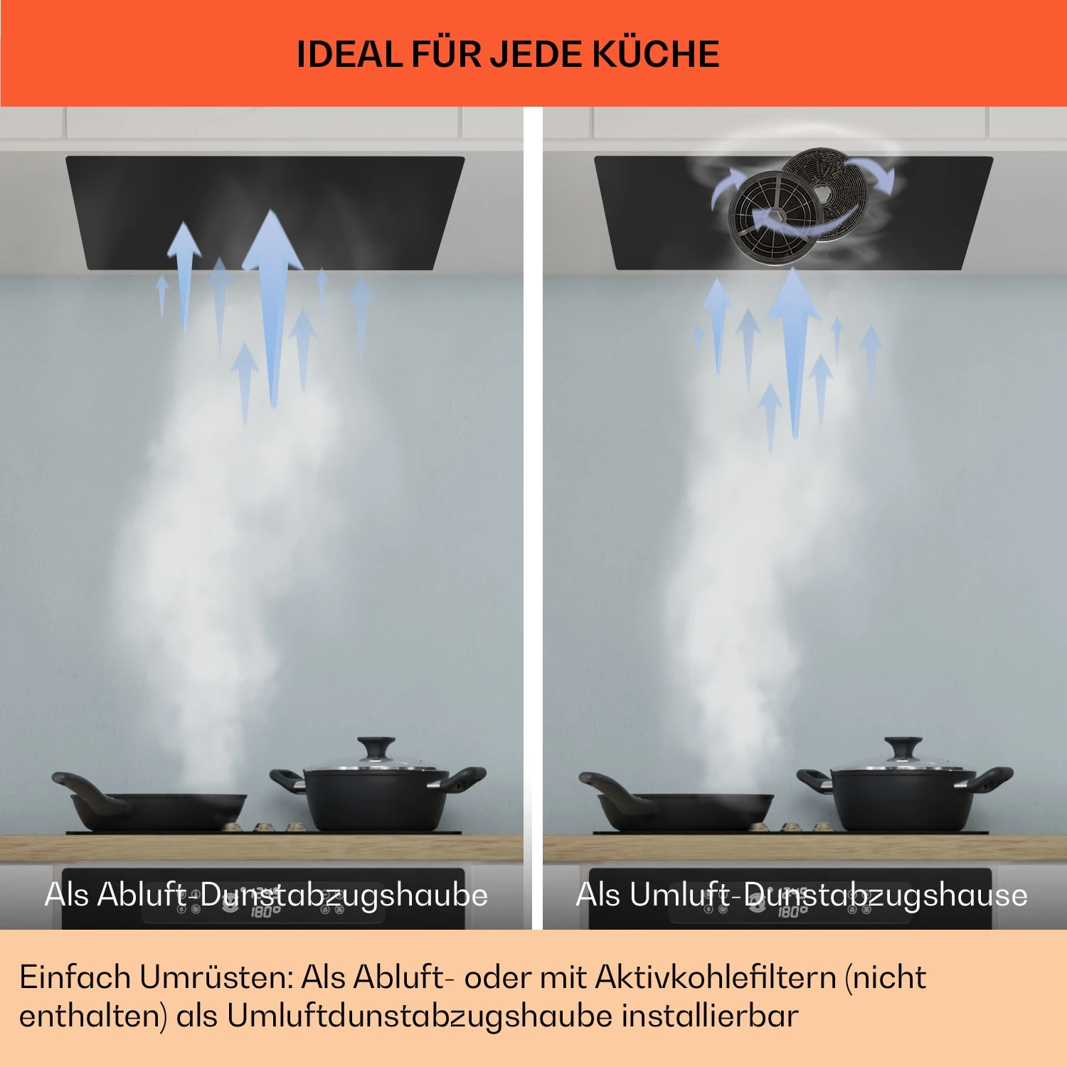 Camila Dunstabzugshaube Einbau 52 cm 397 m³/h LED Touch Edelstahl Camila Dunstabzugshaube Einbau 52 Cm 397 M³/h LED Touch Edelstahl -Klarstein Verkaufs 10041345 de 0007 usp