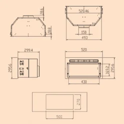 Camila Dunstabzugshaube Einbau 52 Cm 397 M³/h LED Touch Edelstahl 8 Camila Dunstabzugshaube Einbau 52 Cm 397 M³/h LED Touch Edelstahl -Klarstein Verkaufs 10041345 yy 0011 dimensions
